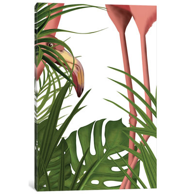 « aspeering flamant rose ii », impression sur toile