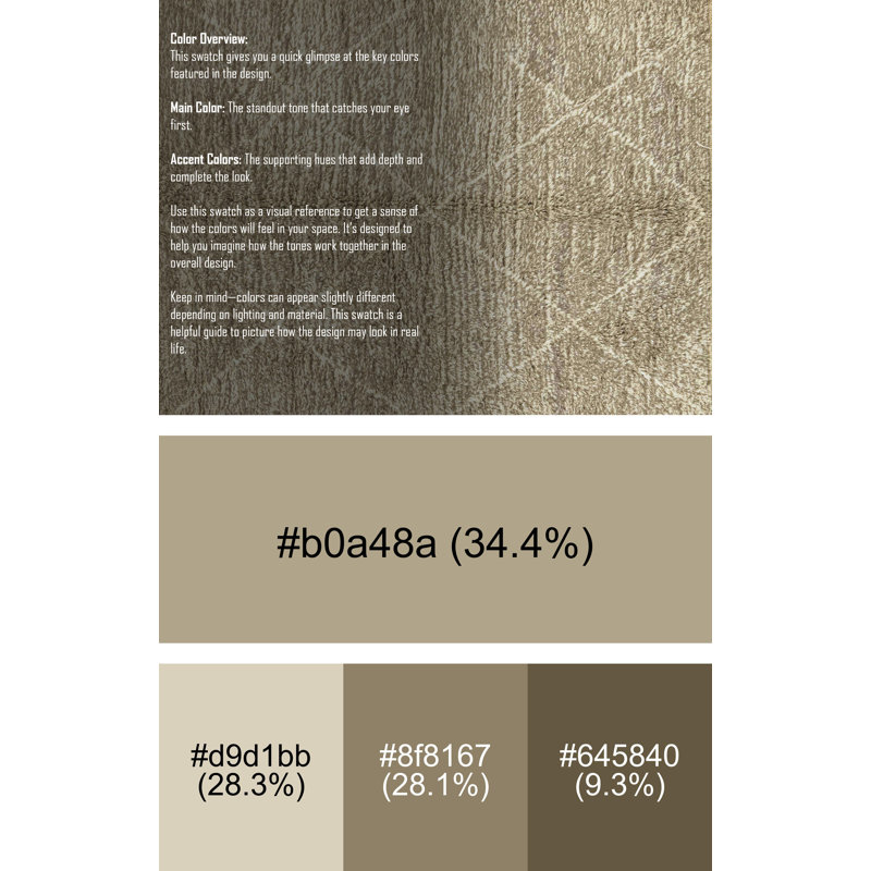 Gidja Abstract Indoor Rug, Rectangle 3' x 5'