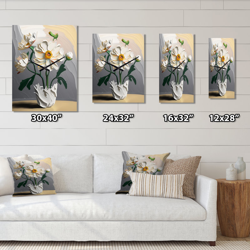 Jeleesa - Horloges murales florales, Très petit