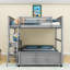 Lit superposé en bois avec bureau d'étude intégré et tiroirs de rangement-901834129-901834131