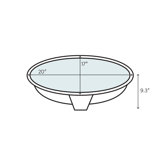 Tides Metal Oval Drop-In Bathroom Sink with Overflow