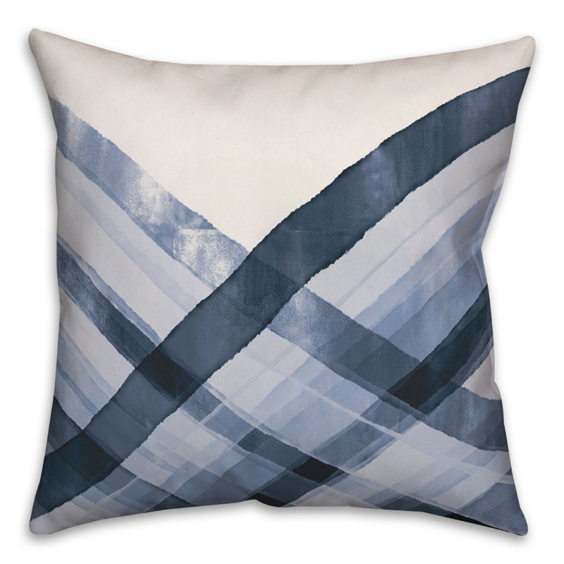 Geometric Throw Pillow, 20" x 20", Blue