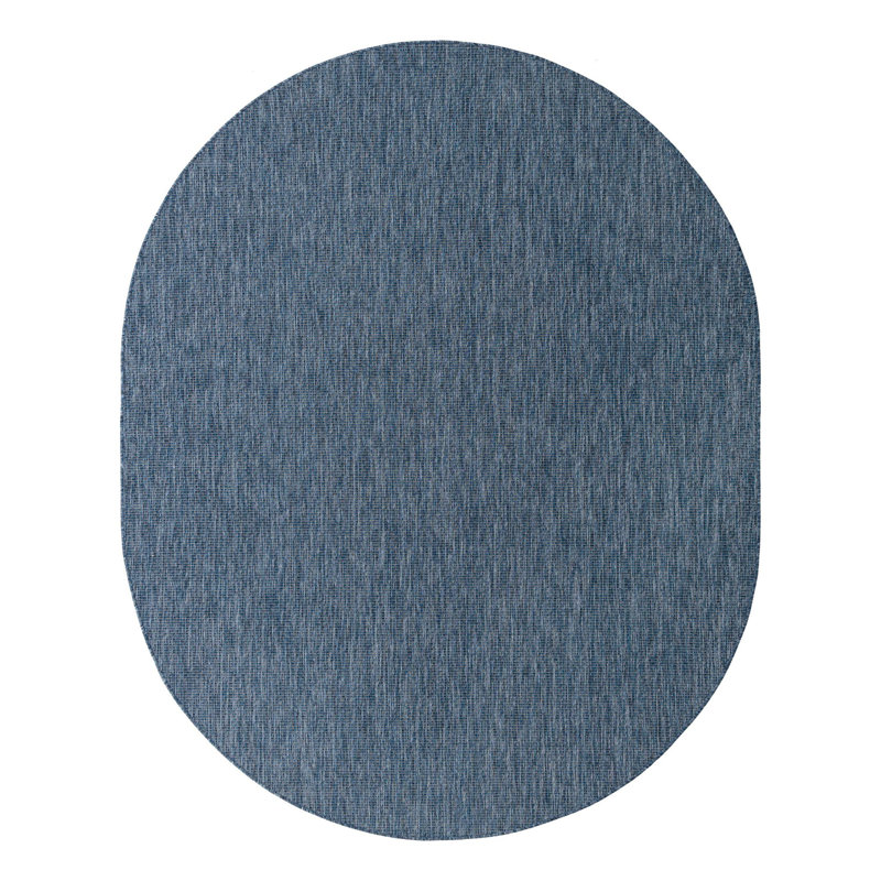 Avaughn Blue Indoor/Outdoor Area Rug, Oval 8' x 10'