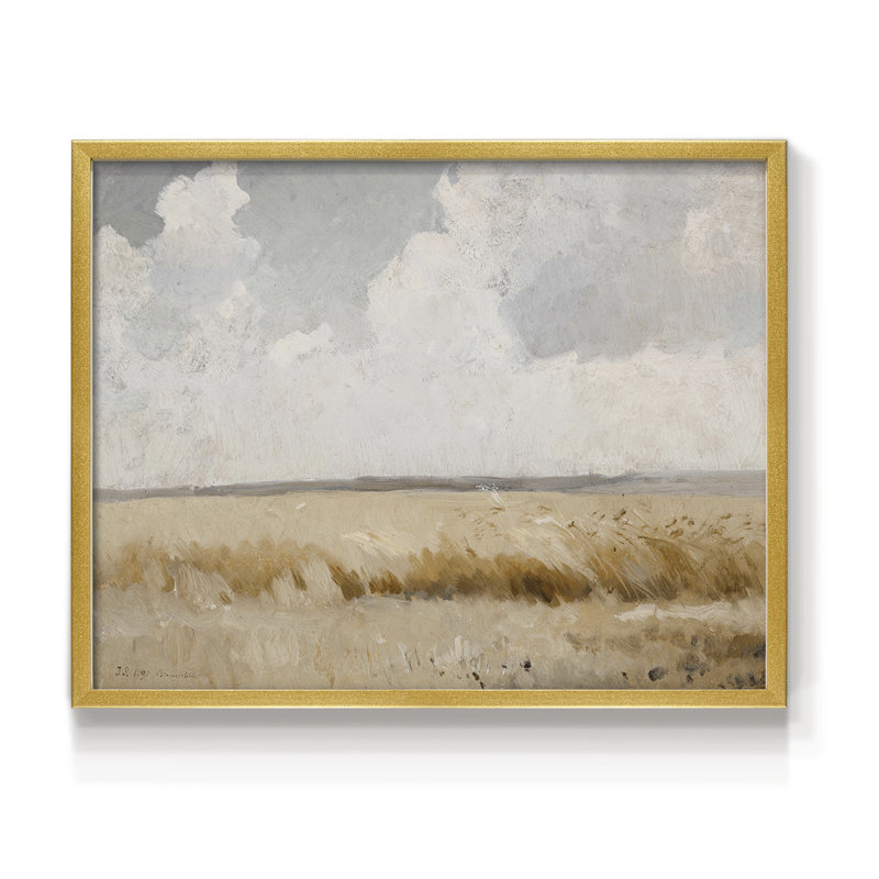 Paysages rétro-DCLII - impression encadrée - reconstituable, H 11 po x l 14 po, Or