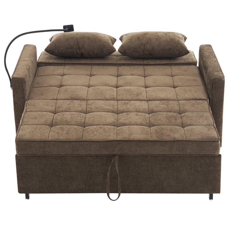 Canapé-lit Loveseat, Brun