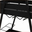 Bar Cart, Modern Industrial Iron with Wine Bottle Holders &amp; Wheels | Black | Iron
