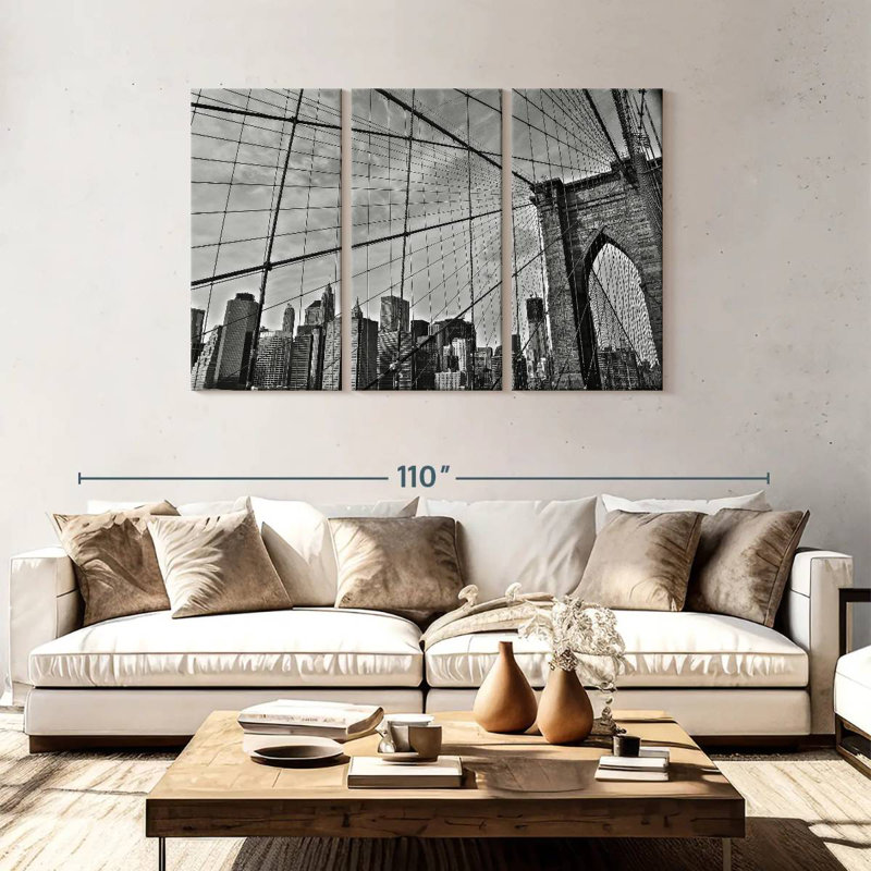 Câbles de Brooklyn Bridge, H 48 po x l 74 po