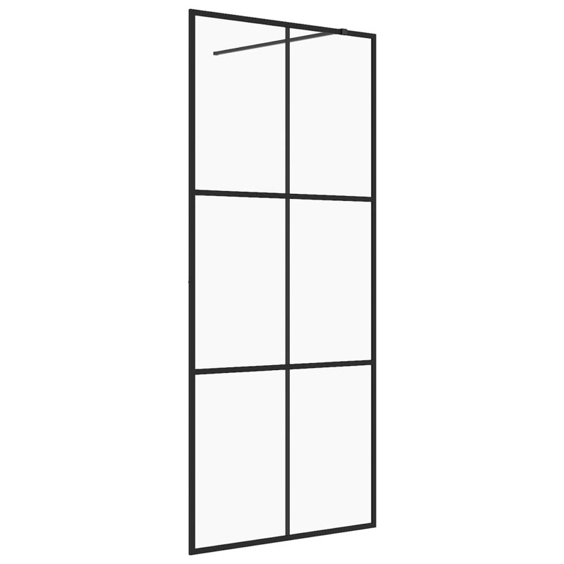 Deakyneville Slab Semi-Frameless Shower Door with Clear Glass, 76.77cm H x 35.43cm W