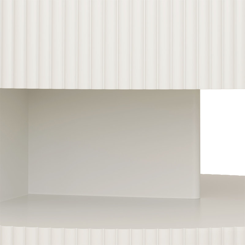 Table basse moderne avec rangement, Blanc
