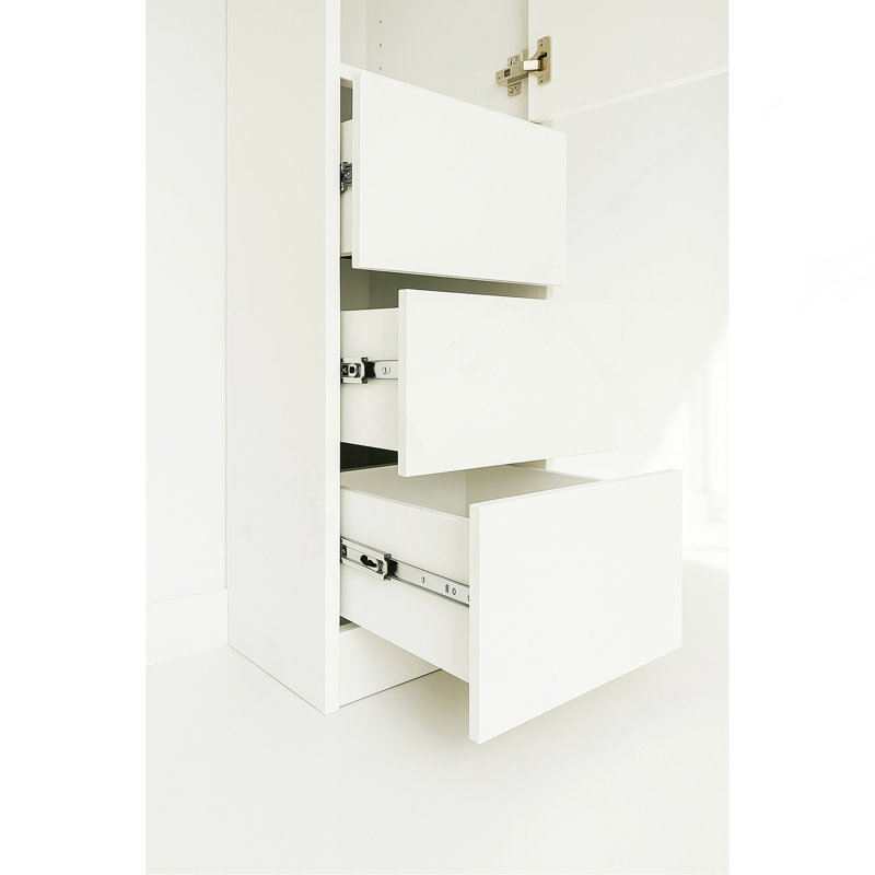 Elise Modular Wood Closet System With Mirror