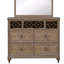 Panneau de miroir avant simple simple avec commode en chêne massif