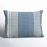Samsa Striped PET Yarn Indoor/Outdoor Throw Pillow