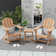 Cullan Plastic Rocking Adirondack Chair with Table