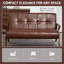 HOMCOM Compact 2 Seater Sofa Vintage Loveseat Sofa 133 x 81 x 78.5 cm Brown