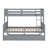 Twin Over Full Rubber Wood Bunk Bed – Twin-Size Trundle, Convertible Ladder, Guardrail & Detachable/Convertible Design-879125913