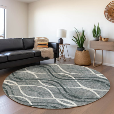 Lamanna Washable Abstract Indoor / Outdoor Rug