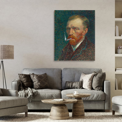 Van Gogh Portrait with Smoke Canvas, design by Masters Redux