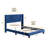 Valencia Velvet Upholstered Platform Bed Frame with Adjustable Height Headboard , Requires Box Spring-Boyd Sleep-872733400-872733401