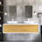 63" Wall Mounted Bathroom Vanity With White Solid Surface Top