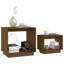 Ebern Designs Nesting Coffee Tables 2 Pcs Solid Wood Pine-2140334197