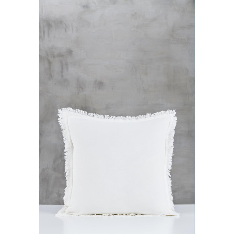 Square Throw Cushion, White