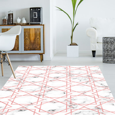 Raine Pink/White Indoor/Outdoor Rug