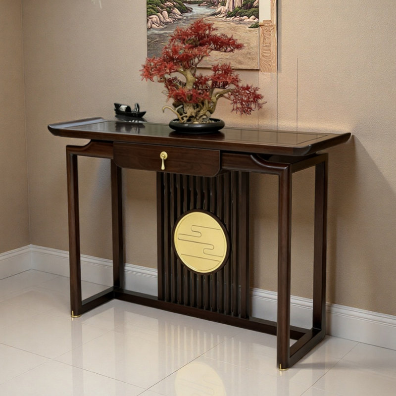 Console élégante et traditionnelle, H 33,86 po x l 59,06 po x P 14,96 po