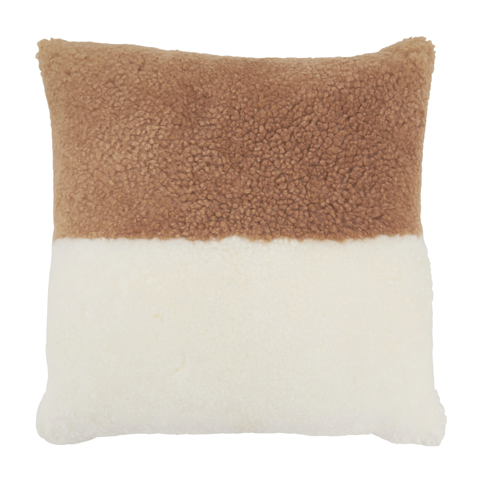 Shearling Collection Sheepskin Throw Pillow, Down, Natural