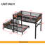Lit superposé en métal / lit mezzanine en métal, lits superposés séparables, avec barrière de sécurité surélevée-1458009807-1458009806