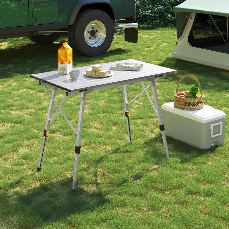 Morrice Dakota Fields Rectangular Camping Table, 69cm H x 90cm L x 52cm D, White