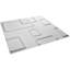 Panneau mural 3D 19,625 "x 19,625" en blanc (paquet de 20)