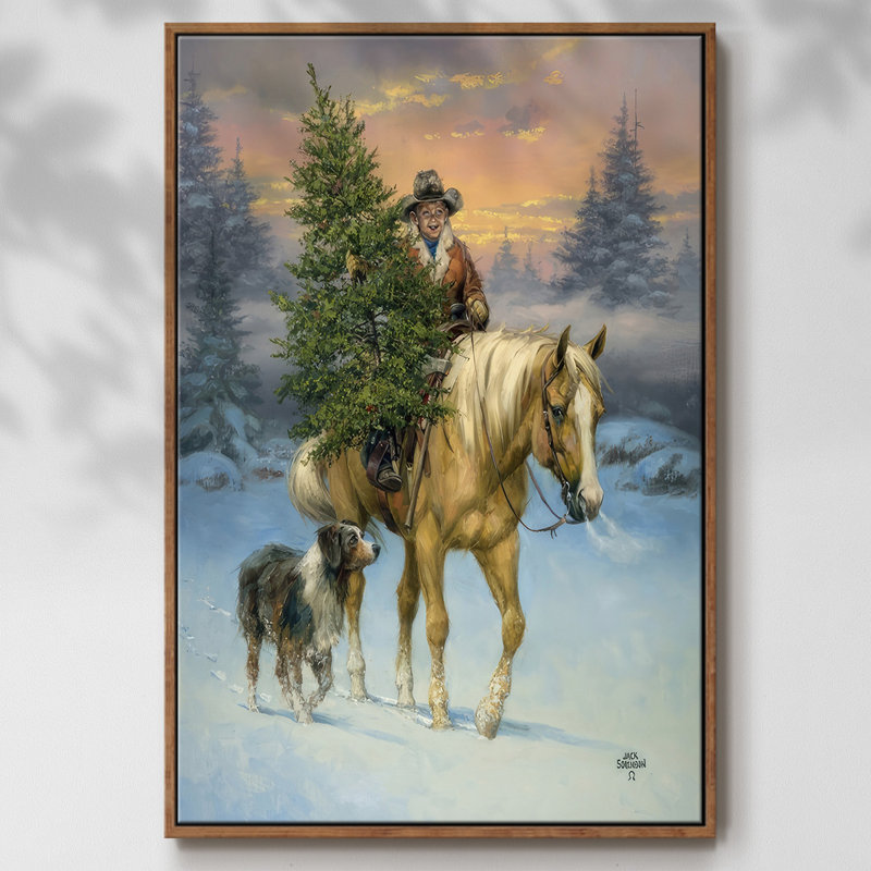 «The Family Tree», reproduction d'art sur toile, Cadre noyer, H 41 po x l 27 po x P 1,5 po