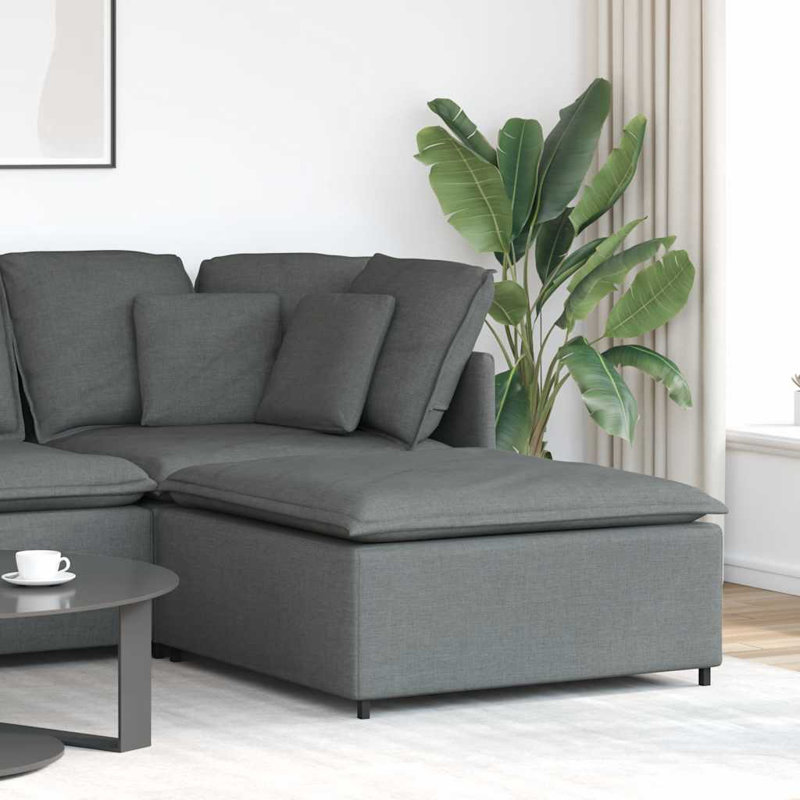 Modular Sofa Centre Module With Cushions Dark Gray 39.4"