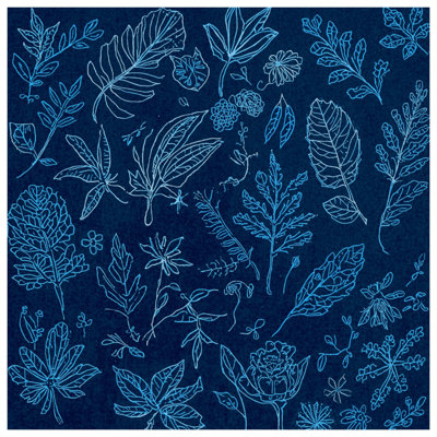 Rideaux de douche Botanical Leaf Sketches