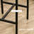 3 Piece Bar Table and Chairs, Industrial Dining Table Set for 2, Counter Height Kitchen Table with Bar stools