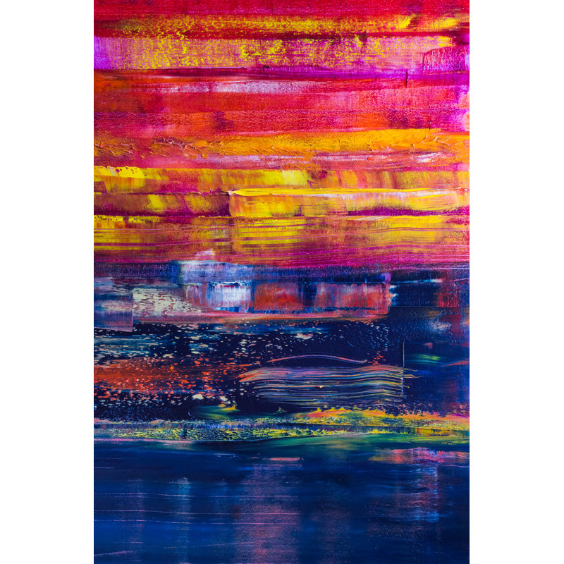 Abstract Painted Canvas by Vimvertigo - Wrapped Canvas Painting, 46cm H x 30cm W