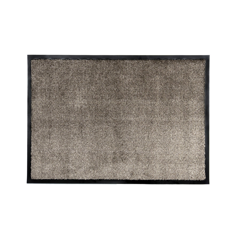 Fußmatte Impression - Waschbare Türmatte mit Rand Schmutzfangmatte 50 x 75 cm, Beige, Rectangle 120 x 75cm
