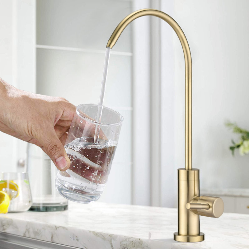 Stainless Steel Kitchen Water Tap - 360 Swivel, No Rust, Dirt, Elegant Design, High-Grade Ceramic, 1.5Gpm Drinking For Metal, Corrosion , Smooth Inner Wall, Rotation, Stylish