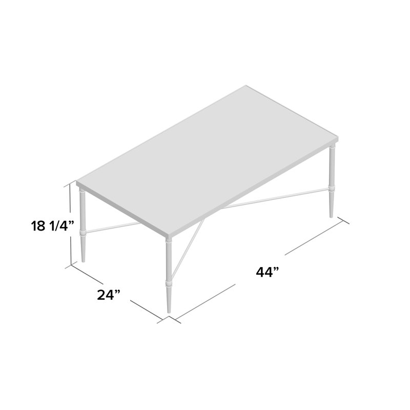 Bronze Rectangular Glass Top Cocktail Table with X-Base