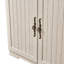 Armoire de rangement d'angle moderne avec portes en verre trempé et tablettes réglables-1335747192