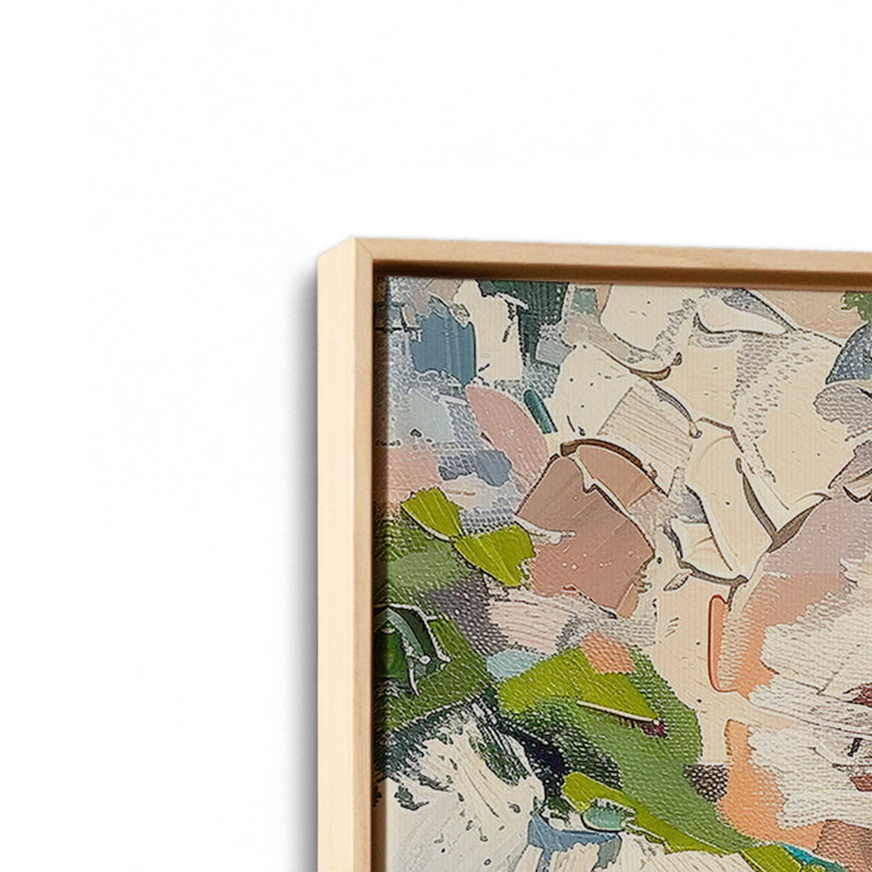 Impression sur toile Azzuro Cove, 32 po x 48 po, Cadre flottant en érable américain