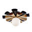 Plafonnier encastré convertible 1 lumière Daphne - noir mat / or français - l 12 po x H 6 po