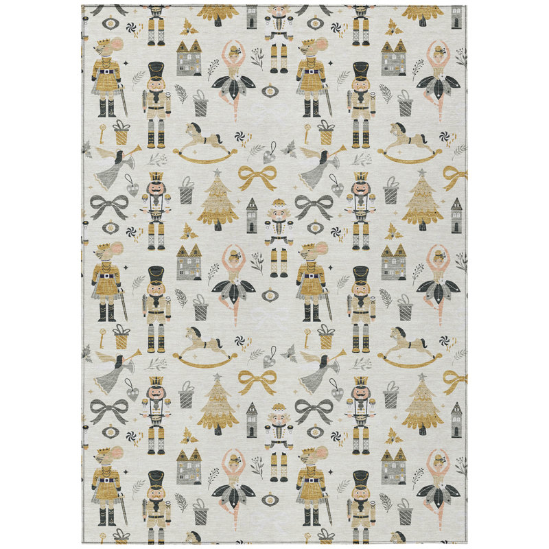 Xhevrie Machine Woven Area Rug, Rectangle 9' x 12'