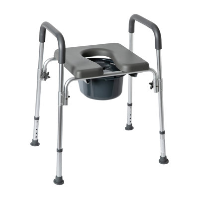 Alleria Height Adjustable Multifunctional Heavy Duty Commode and Shower Chair