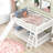 Compact Full Over Bunk Bed With White And Versatile Slide - Space Efficient Easy Assembly