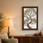Art mural toile sarcelle et orange vitrail-652609262
