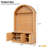 46.4" Arched Hall Tree with Bench, Farmhouse Entryway Mudroom Storage with Fluted Doors, 5 Metal Coat Hooks and Adjustable Shelves, Drop-Zone Organizer-129883664