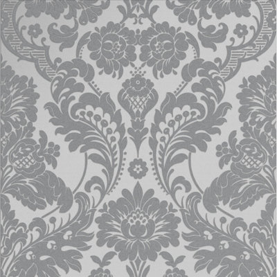 Gothic Damask Metallic Wallpaper Roll