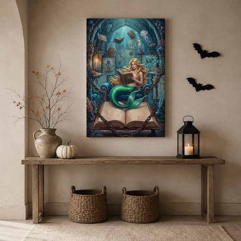 Impression sur toile, "sirène blonde", H 36 po x l 24 po
