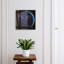 Key cabinet for wall, Opens to the right, 30x30x5, Black, Earth seen from space at night, 